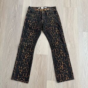 Vintage 90s Todd Oldham leopard print jeans